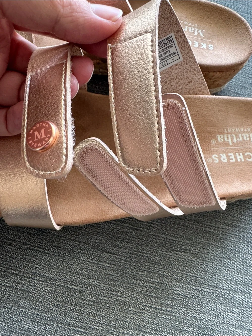 Skechers Martha Stewart Women's Rose Gold Breezie Slide Sandals 9M
